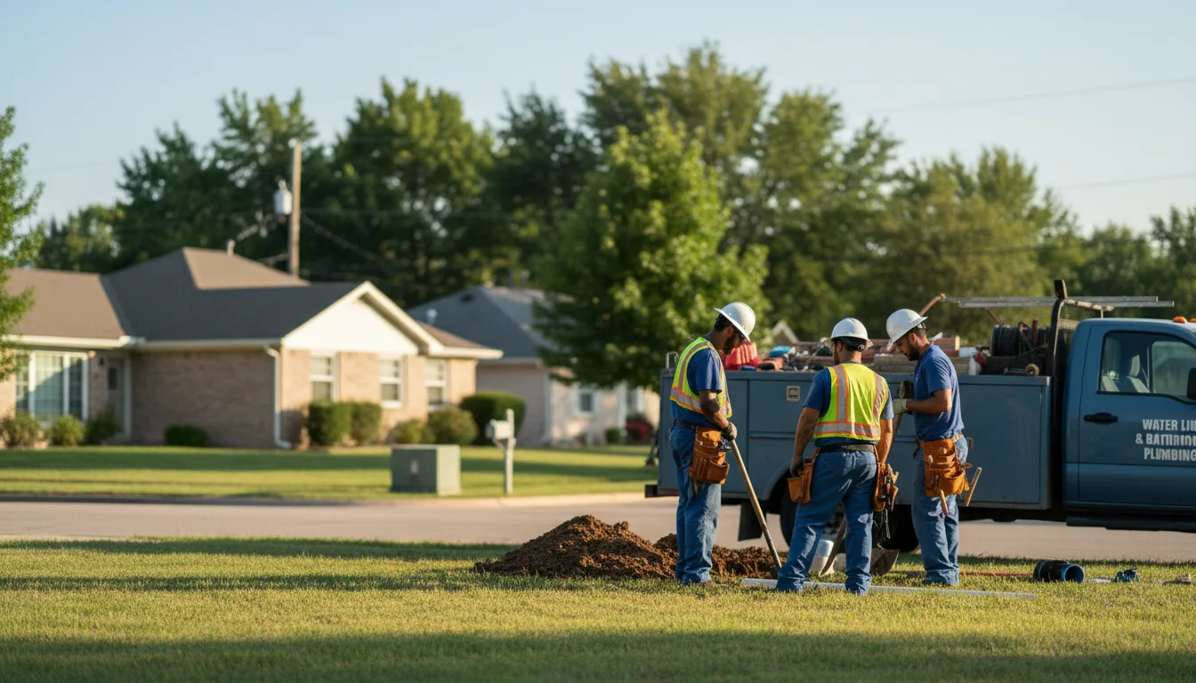 Residential water line and bathroom plumbing service in Creswell, OR